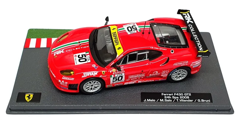 Altaya 1/43 Scale 61023W - Ferrari F430 GT2 #50 24h Spa 2008 - Red