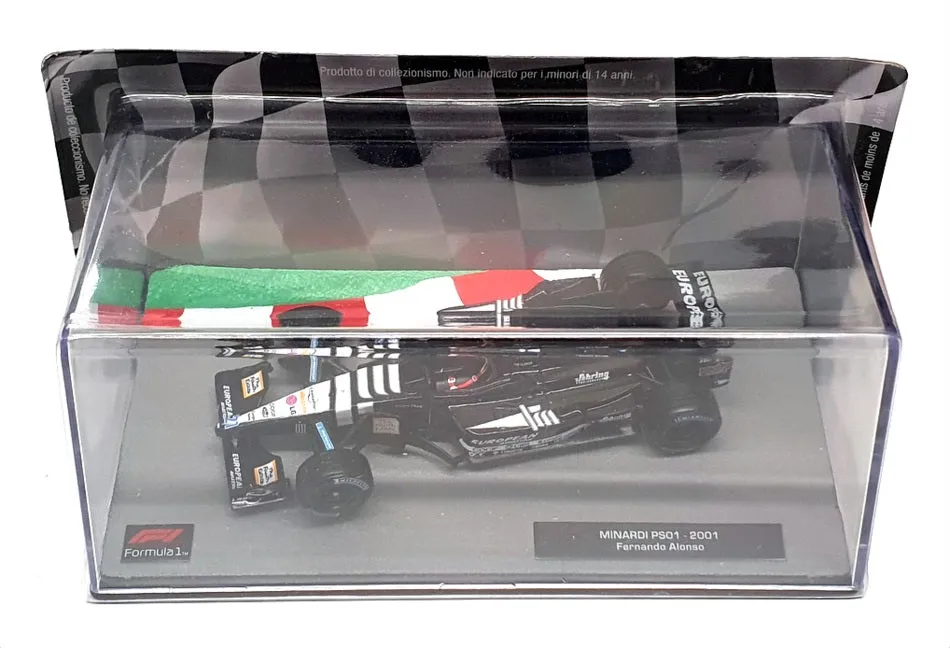 Altaya 1/43 Scale AT301122C - F1 2001 Minardi PS01 F. Alonso - Blue