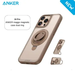 Anker Mag Go Magnetic Case with Ring & Stand iPhone16 Pro, Sand Brown