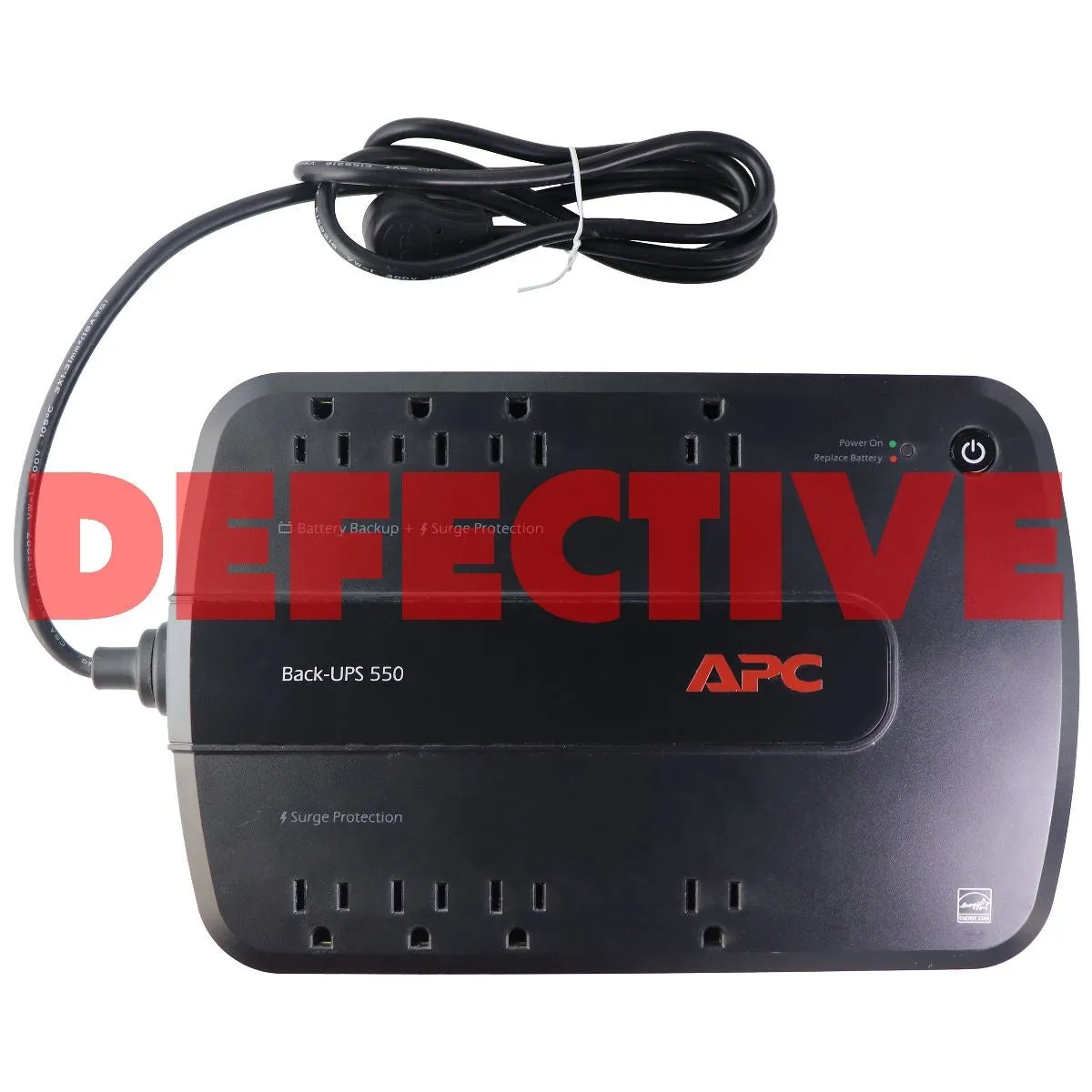 APC Back-UPS ES 550VA, 120V, 8 NEMA outlets (4 surge) BE550G