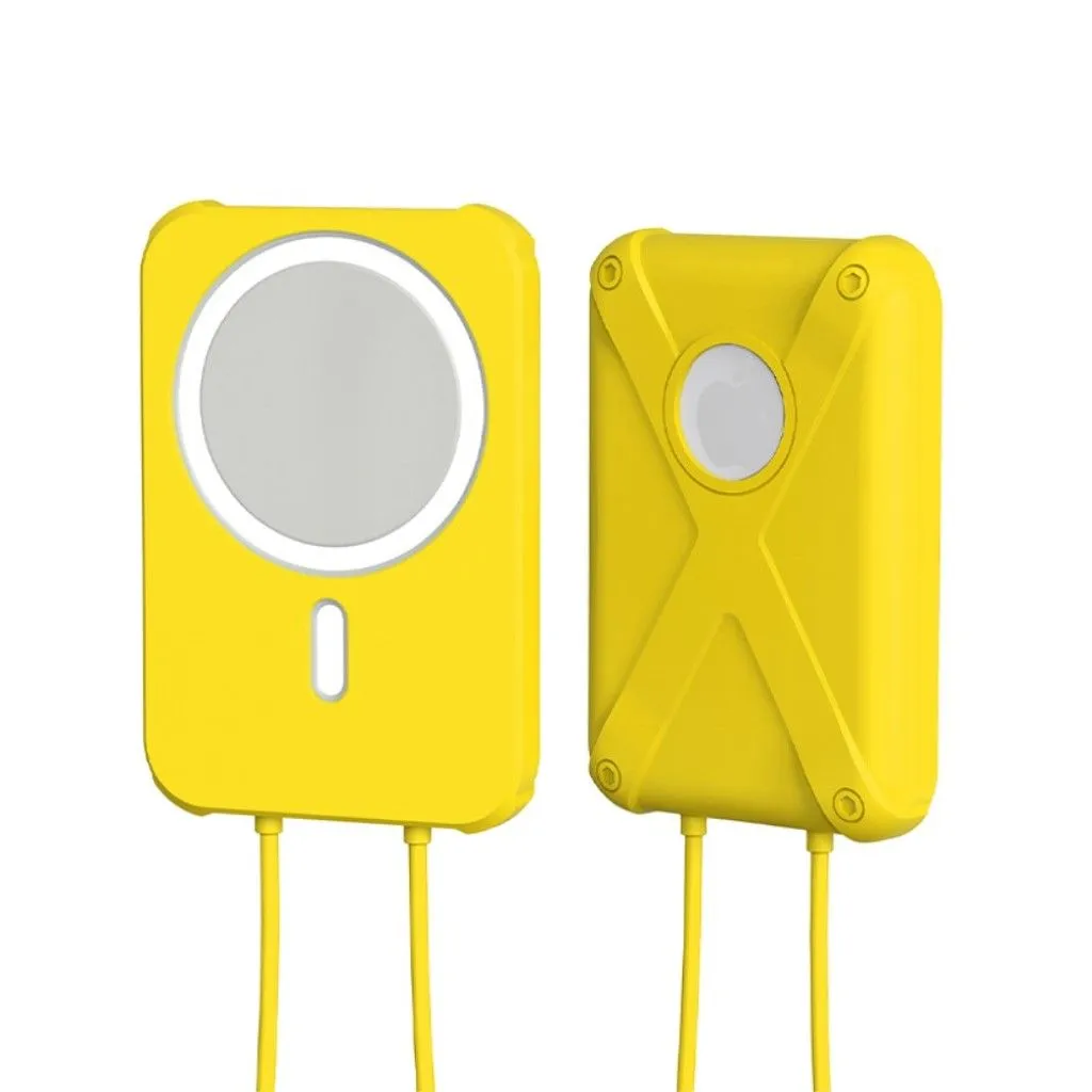 Apple MagSafe Charger armor style silicone cover - Yellow