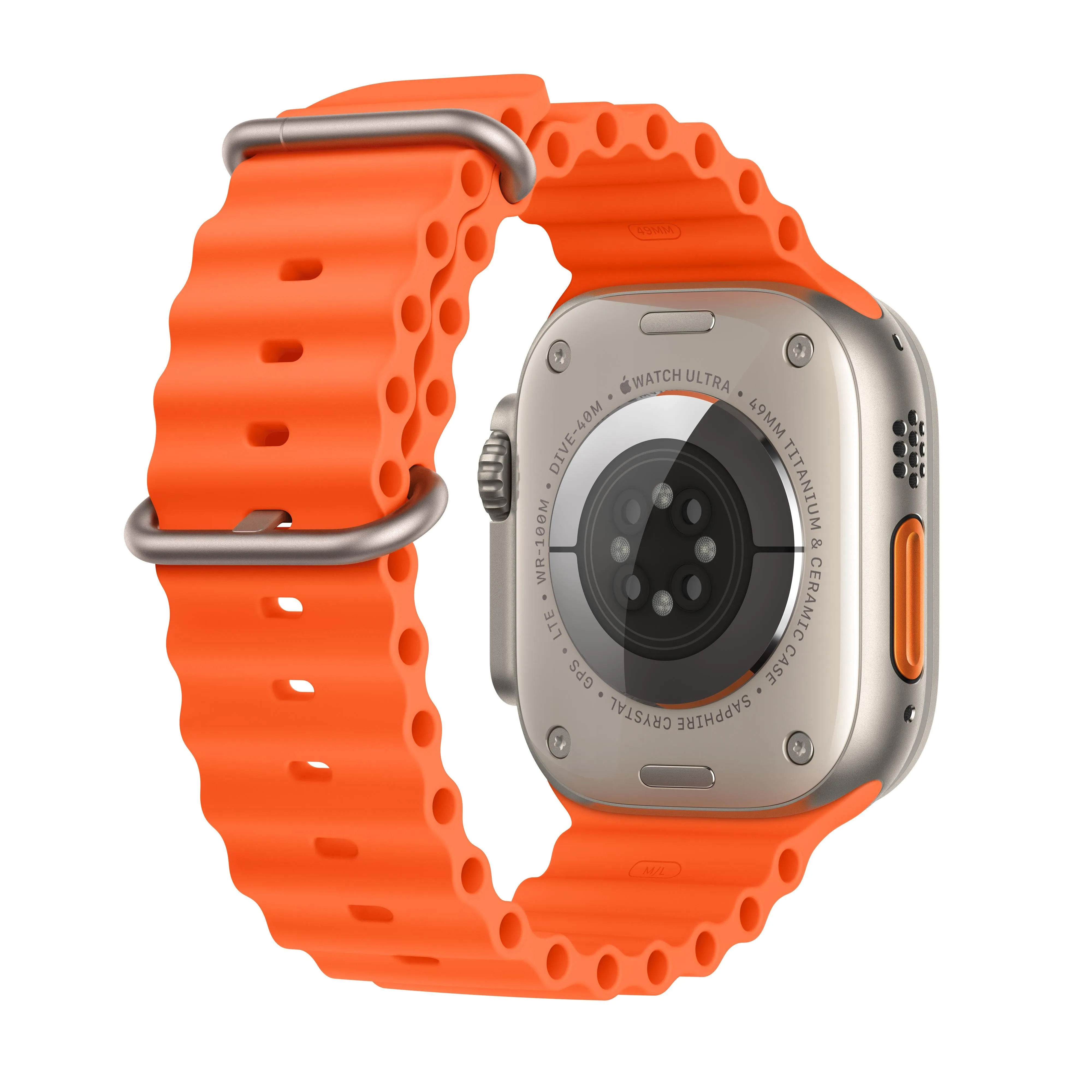 Apple Watch Ultra 2 GPS   Cellular 49mm Titanium Case with Orange Ocean Band