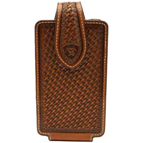 Ariat M&F Leather Basketweave Small Phone Case