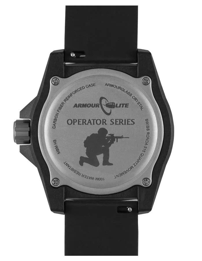 ArmourLite Operator Series Mens Watch - Carbon Fiber Case - Dive Bezel - Green