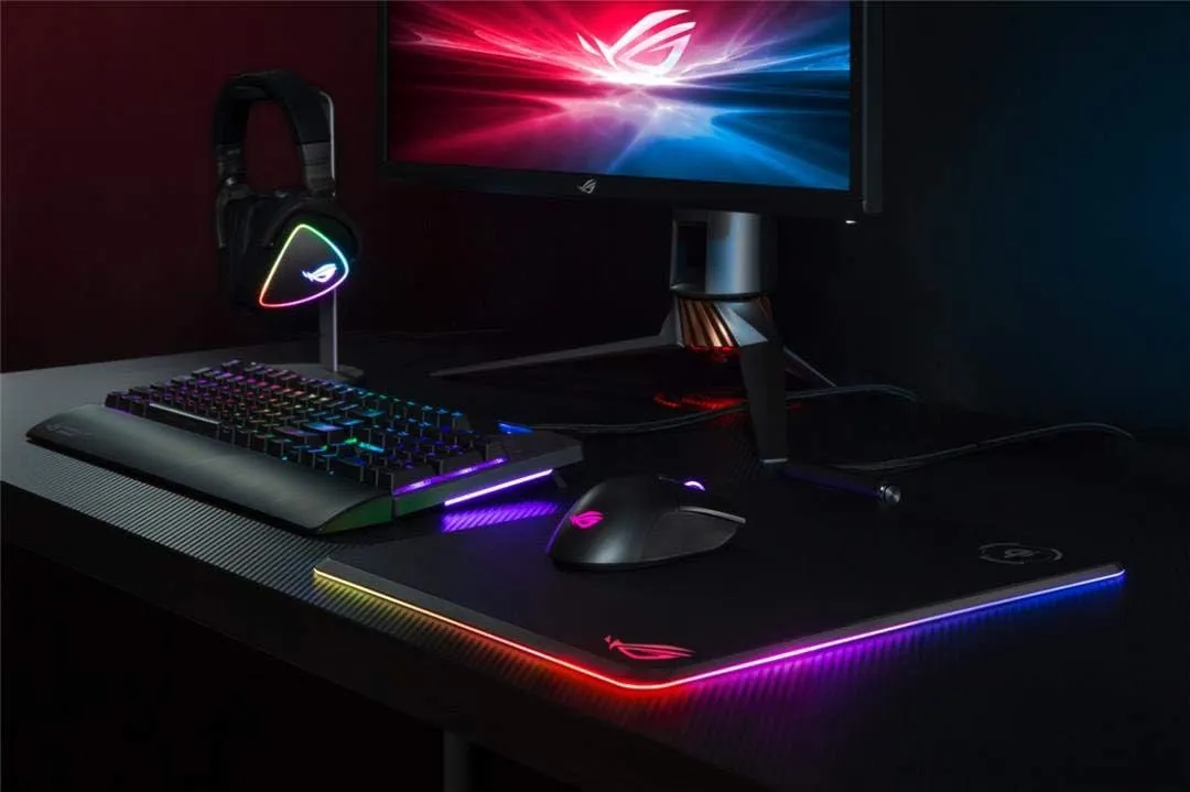 ASUS ROG Balteus Qi 無線充電RGB電競滑鼠墊 (370x320x7.9mm)