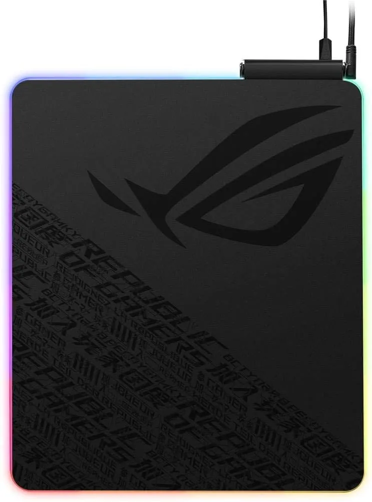 ASUS ROG Balteus Qi 無線充電RGB電競滑鼠墊 (370x320x7.9mm)