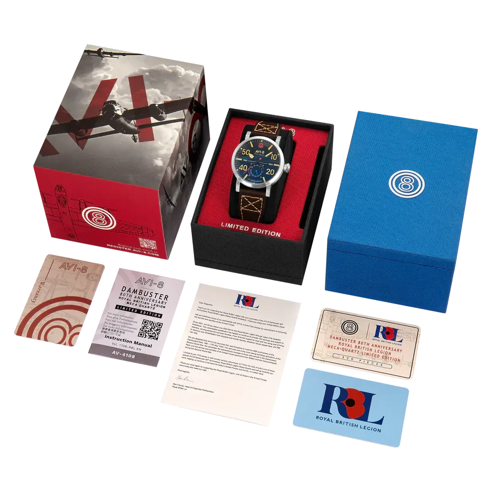 AVI-8-Mens Watch Dambuster Limited 80th Anniversary Royal British Legion AV-4108-RBL-02