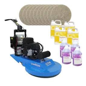 Aztec 27" LowRider High Speed Propane Burnisher (070-27-LR) Package w/ Pads & Chemicals