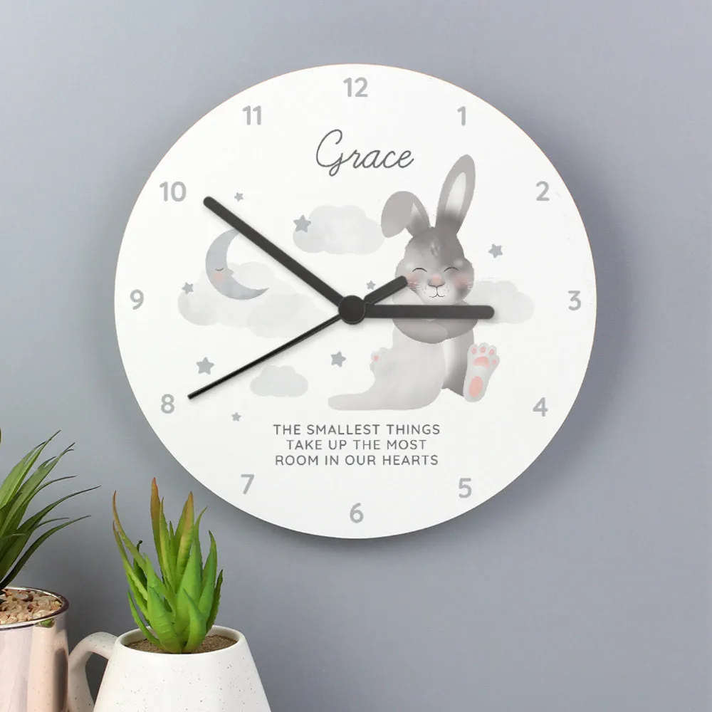 Baby Bunny - Personalised Wall Clock