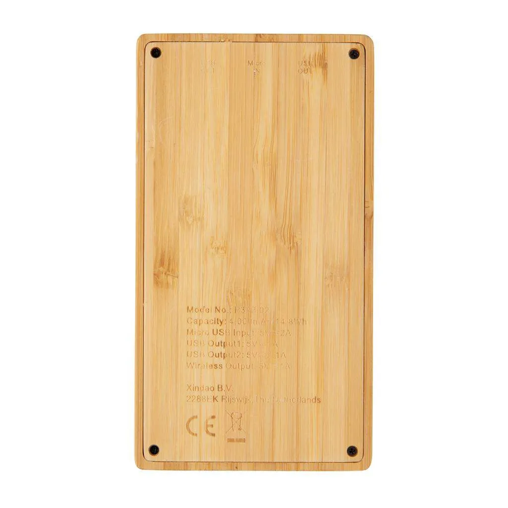 Bamboo 4.000 mAh Wireless 5W Powerbank