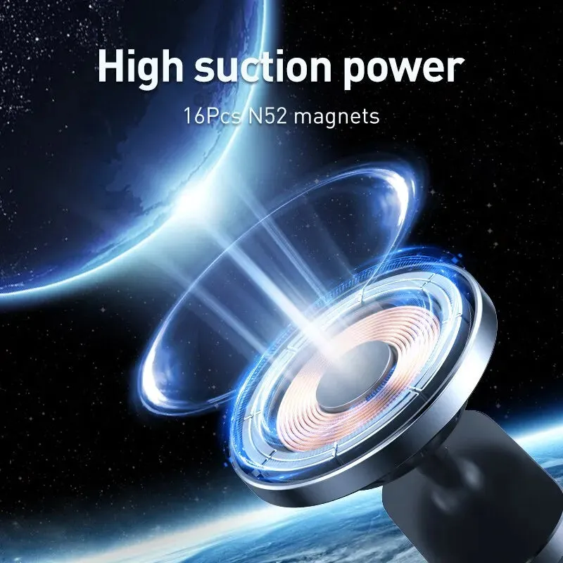 Baseus Magnetic Car Phone Holder Wireless Charger for Apple iPhone 14 13 12 11 Pro Max Wireless Charging Phone Holder Charger