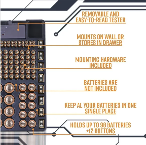 Battery Organiser with Tester