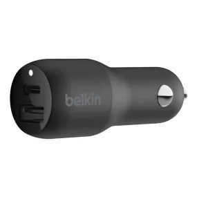 Belkin Boostcharge 18W USB-C-PD   12W USB-A Car Charger