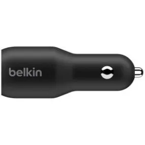 Belkin BoostCharge Dual USB-C Car Charger, 36W, 12V DC Input, 5V DC Output