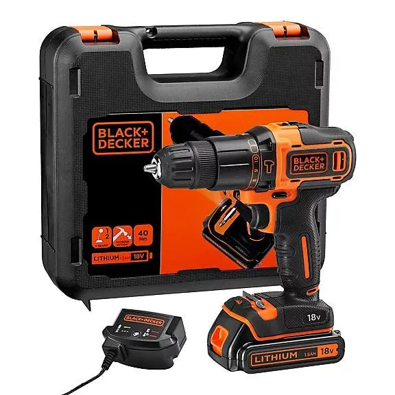 Black & Decker 18v Drill 2x1.5ah Batteries