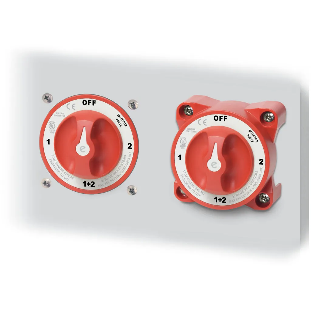 Blue Sea 9002E 4-Way Battery Switch w/AFD-Red