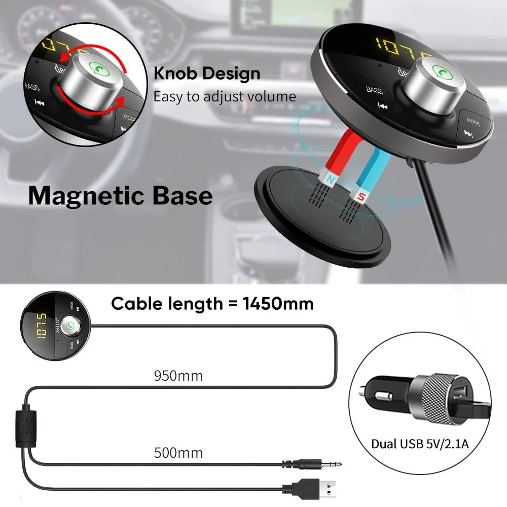 Bluetooth AUX Adapter in Car Handsfree Kit