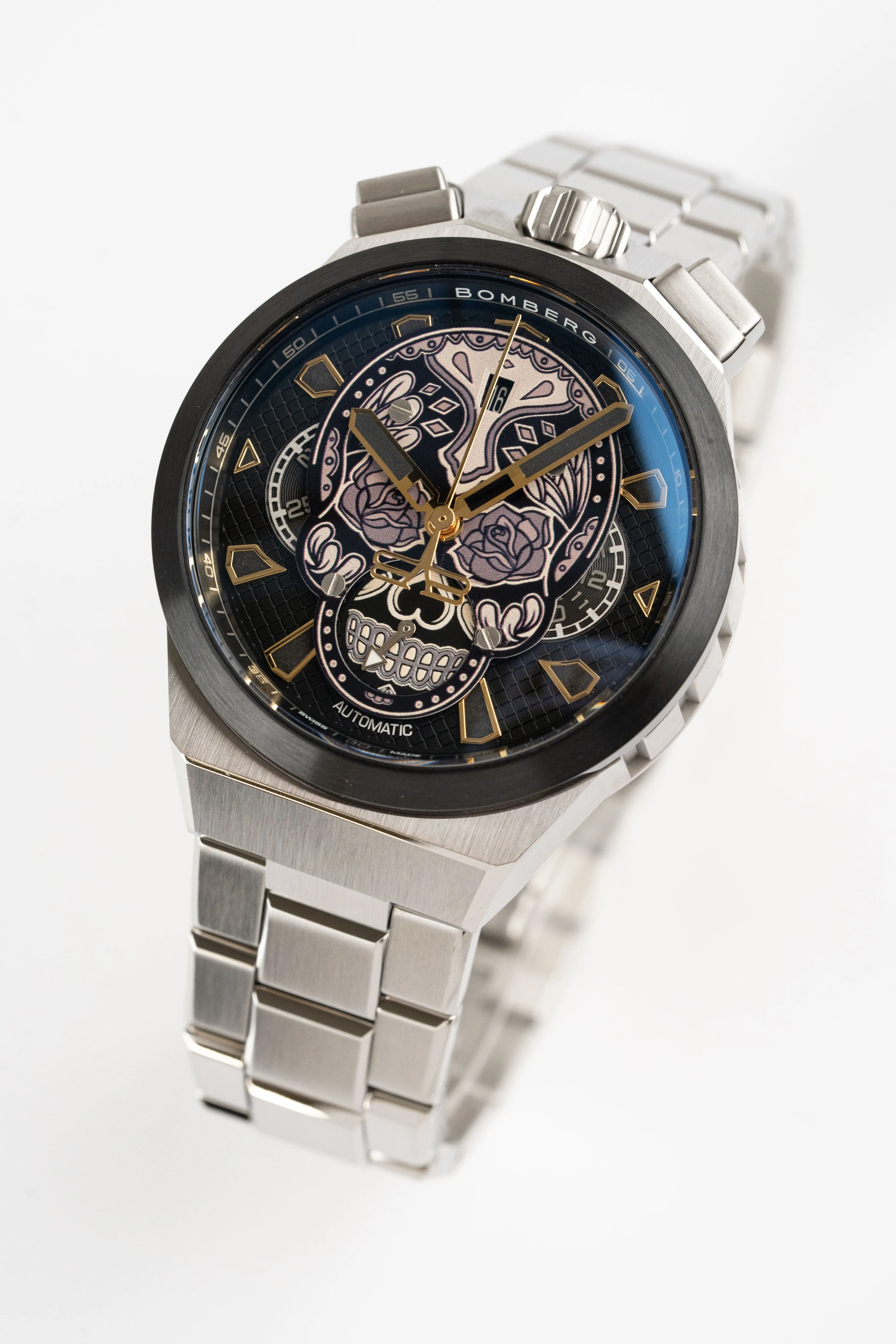 Bomberg Men's Bolt-68 Neo Calaveras Black Silver BF44CHASP.04-4.12