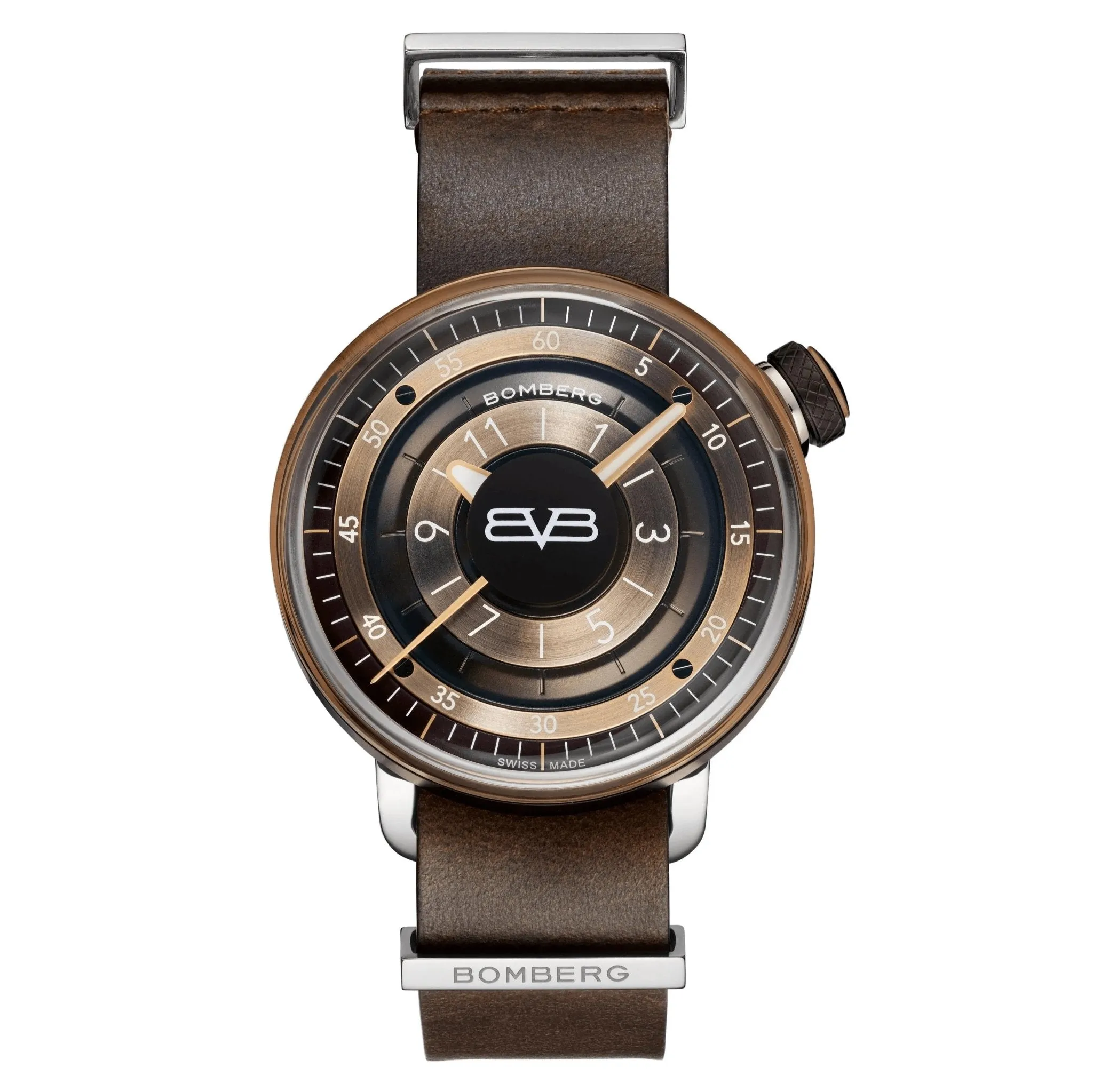 Bomberg Men's Watch BB-01 Black PVD Brown CT43H3PBA.04-1.9