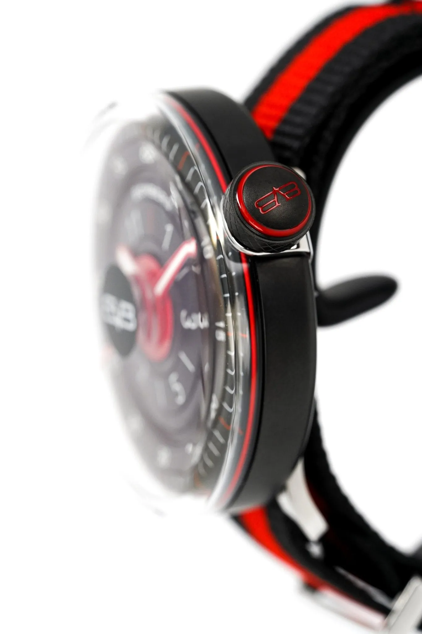 Bomberg Men's Watch BB-01 Black PVD Red CT43H3PBA.01-2.9