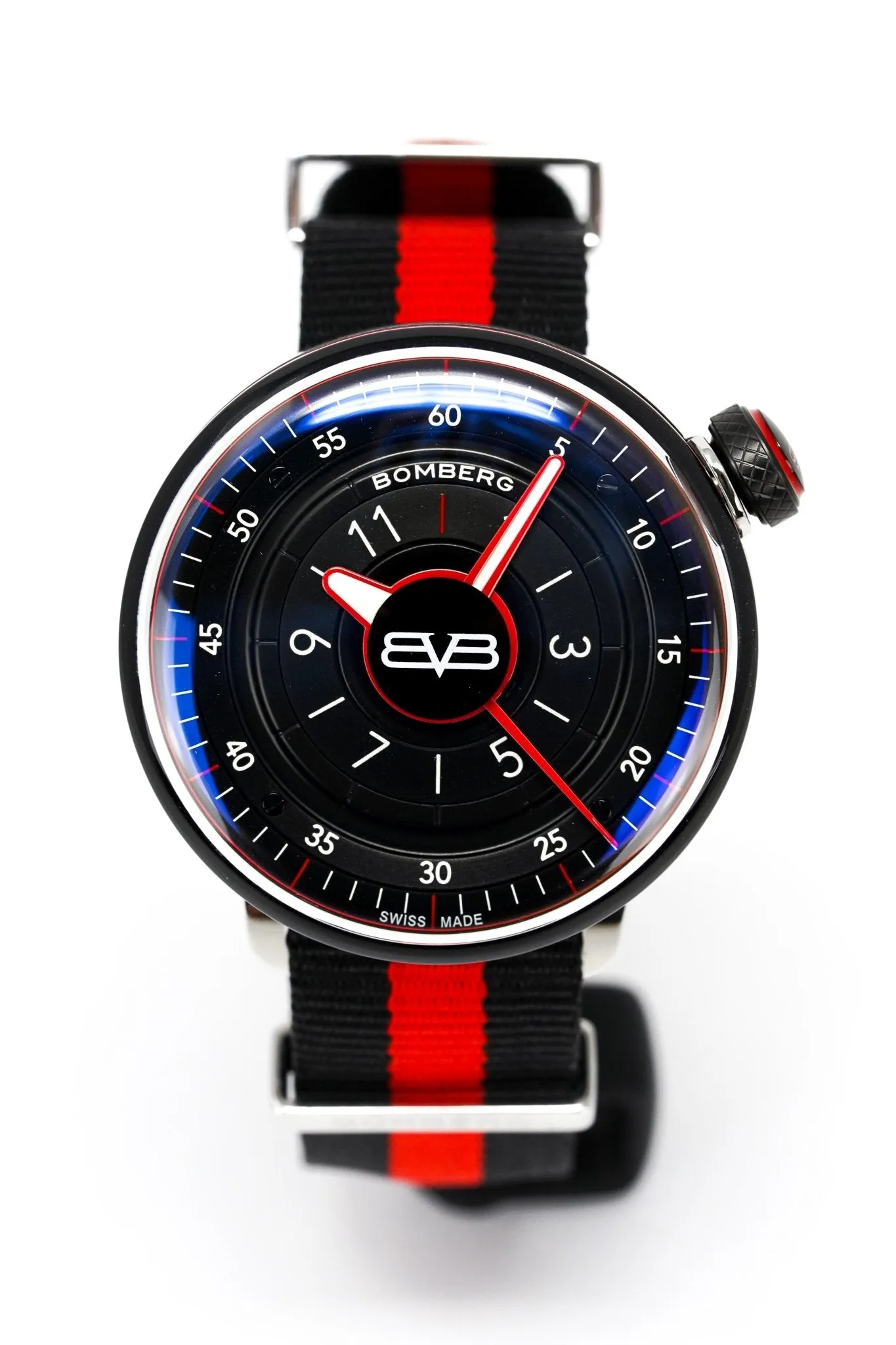 Bomberg Men's Watch BB-01 Black PVD Red CT43H3PBA.01-2.9