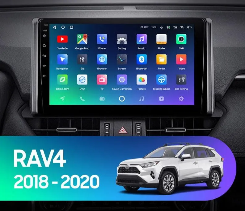 Car Dealz Premium Advanced 4G Data Model 10.2" Android 12.0 For Toyota RAV4 XA50 2018 - 2020 In Dash Plus OEM Fascia