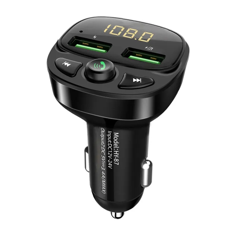 Car FM Transmitter Bluetooth 5.0 Dual USB Charger