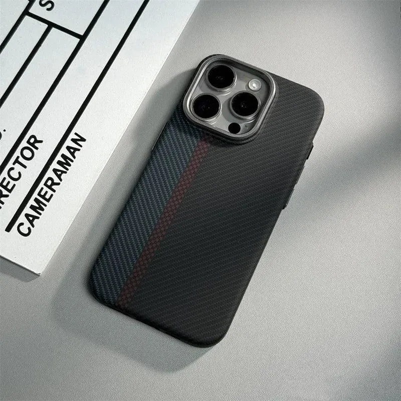 Carbon fiber texture Magsafe case for iphone