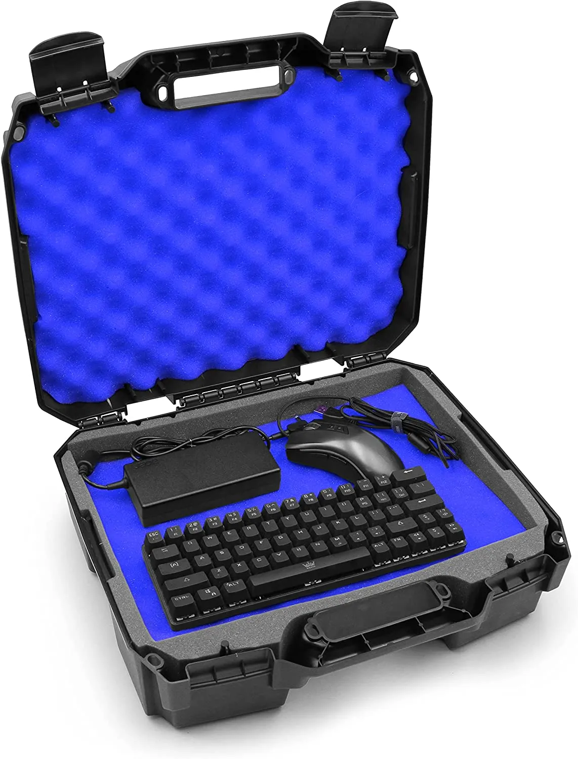 CASEMATIX 15.6" Hard Laptop Case with Shock-Absorbing Interior Foam Compatible with 15" Gaming Laptops and Accessories, Fits Laptops up to 15” x 10.5"