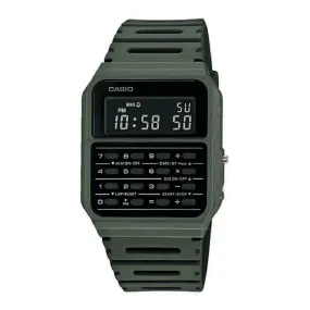 Casio CA-53WF-3B Army Green Calculator Resin Watch for Men and Women