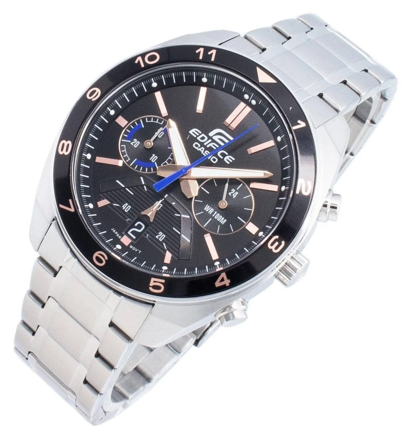 Casio Edifice EFV-590D-1A Chronograph Stainless Steel Strap Watch For Men