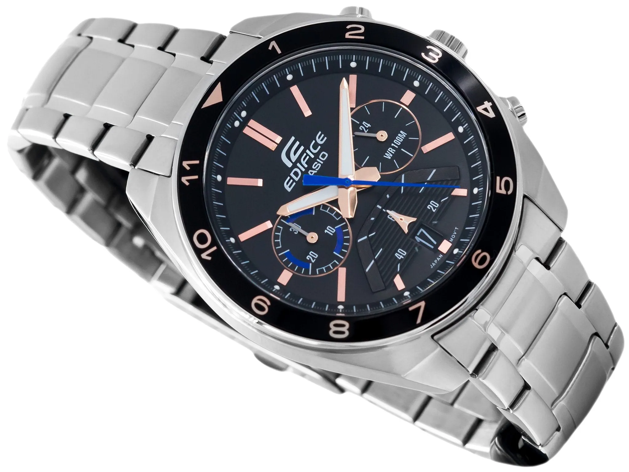 Casio Edifice EFV-590D-1A Chronograph Stainless Steel Strap Watch For Men