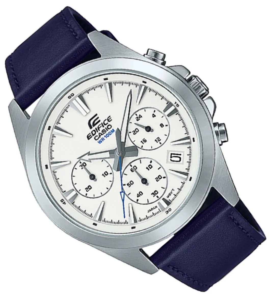 Casio Edifice EFV-630L-7A Chronograph Leather Strap Watch For Men