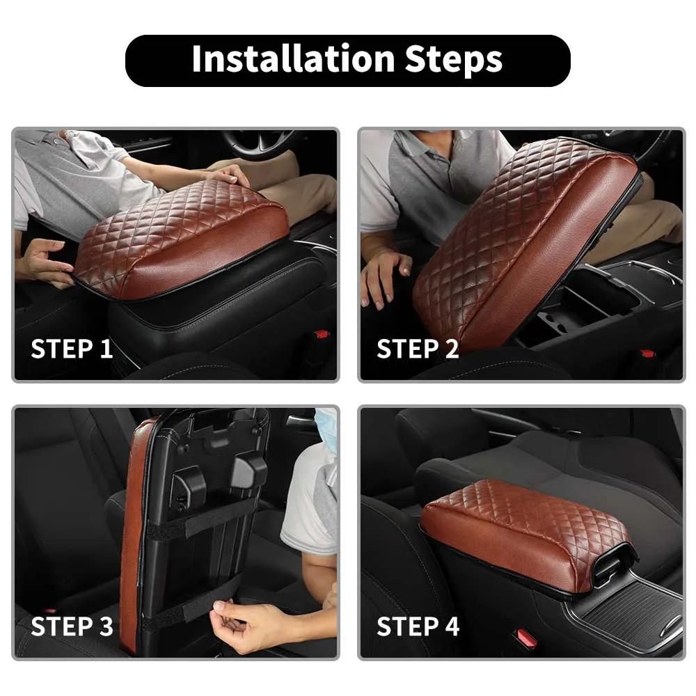 Center Console Cover Armrest Box Leather Pad Cover For Dodge Charger/Chrysler 300C 2011  Accessories | CheroCar