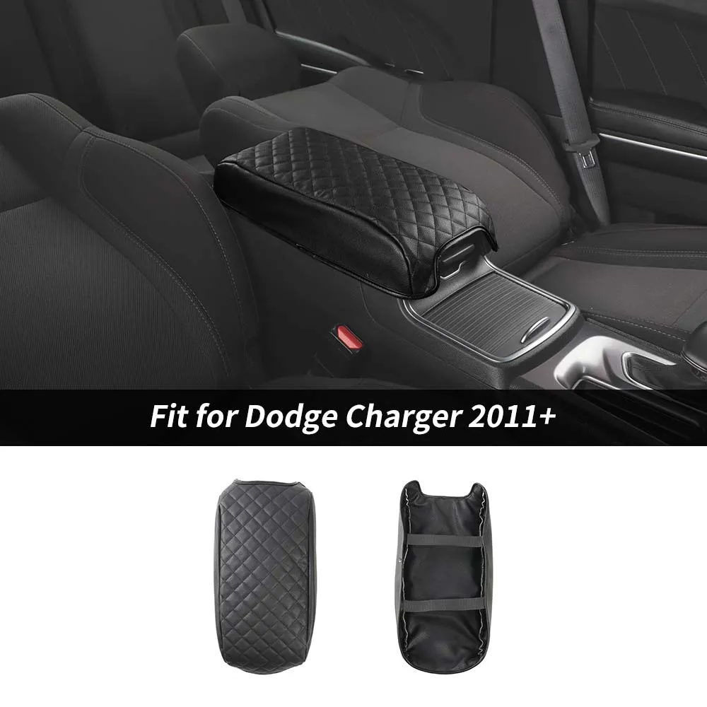 Center Console Cover Armrest Box Leather Pad Cover For Dodge Charger/Chrysler 300C 2011  Accessories | CheroCar