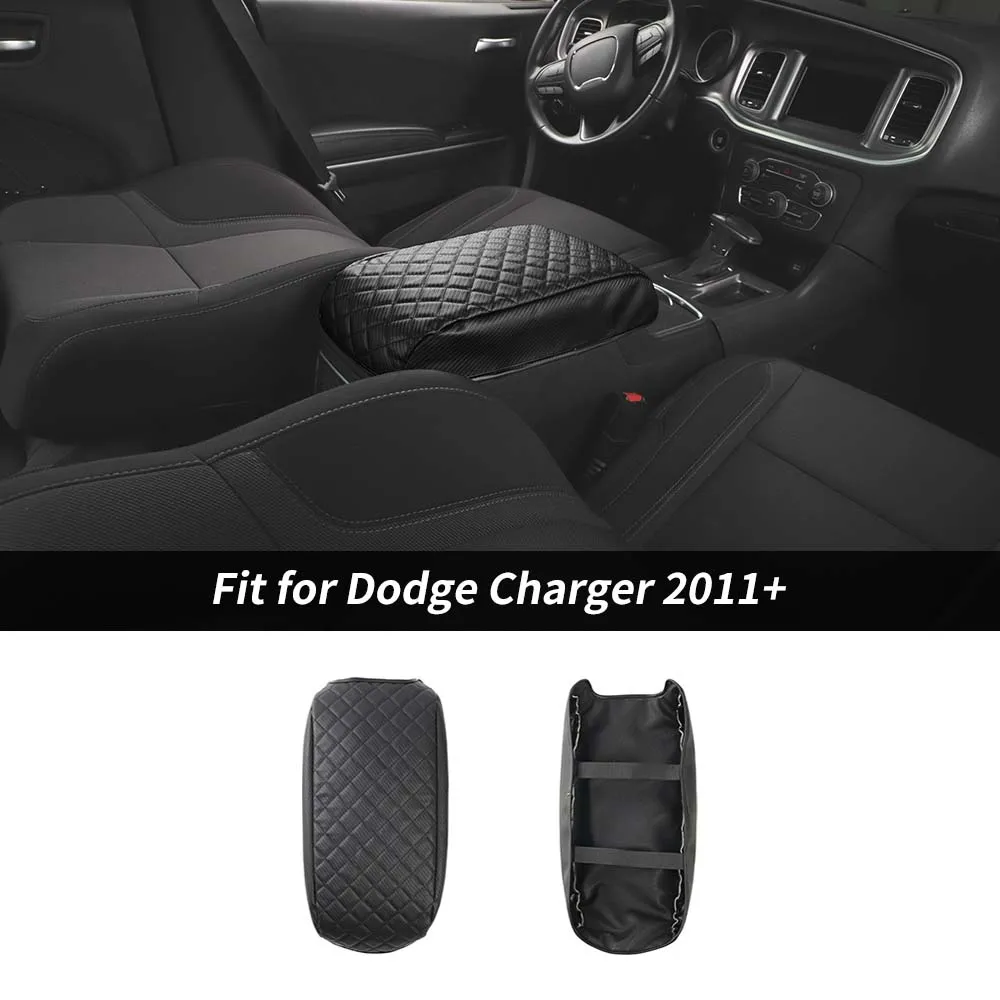 Center Console Cover Armrest Box Leather Pad Cover For Dodge Charger/Chrysler 300C 2011  Accessories | CheroCar