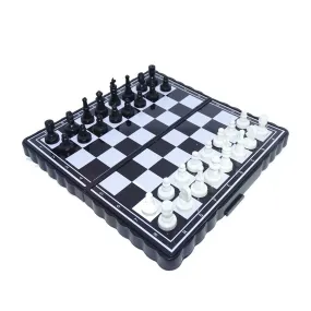 Chess Board 5"x5" Magnetic Chessboard Game Set with Folding Travel Portable Case Travel Chessgame Premium Classic Black & Ivory Color Pieces Prefect Gift for Kids and Adults |1 Pcs|