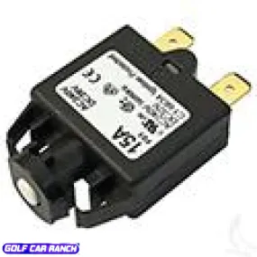 Circuit Breaker, 15 AMP Club Car Powerdrive