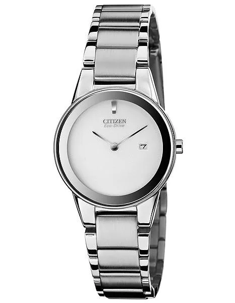 Citizen Eco-Drive Axiom Ladies Watch - Silver-Tone Dial - Steel Case & Bracelet