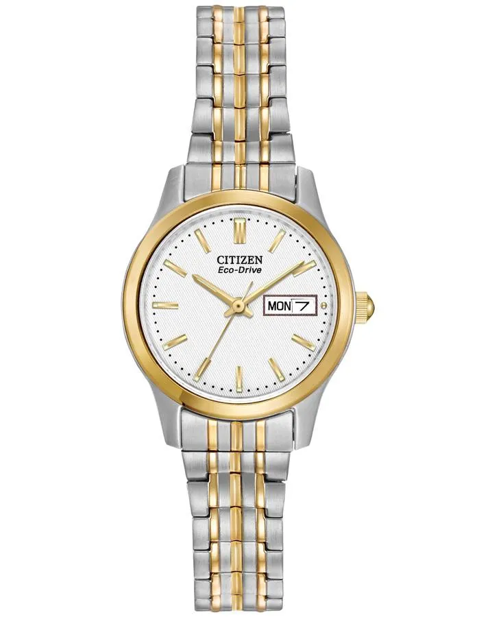 Citizen Ladies Eco-Drive Expansion - Day/Date - White Dial - Two-Tone