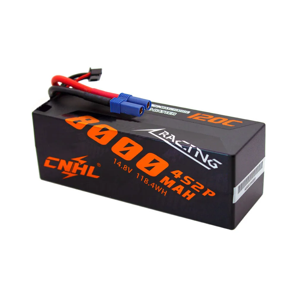 CNHL Racing Series 8000mAh 14.8V 4S 120C  Hard Case Lipo Battery with EC5 Plug