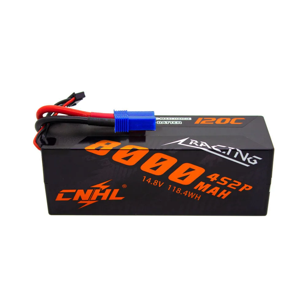 CNHL Racing Series 8000mAh 14.8V 4S 120C  Hard Case Lipo Battery with EC5 Plug