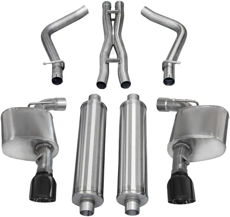 Corsa Extreme Cat-Back Exhaust (Black): 300C / Charger SRT8 2012 - 2014