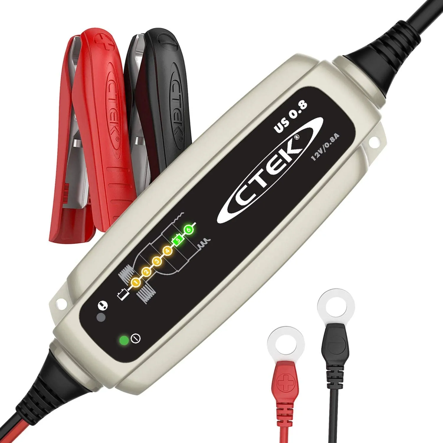 CTEK Battery Charger - US 0.8 12V 0.8 Amp Fully Automatic 6 Step - 56-865