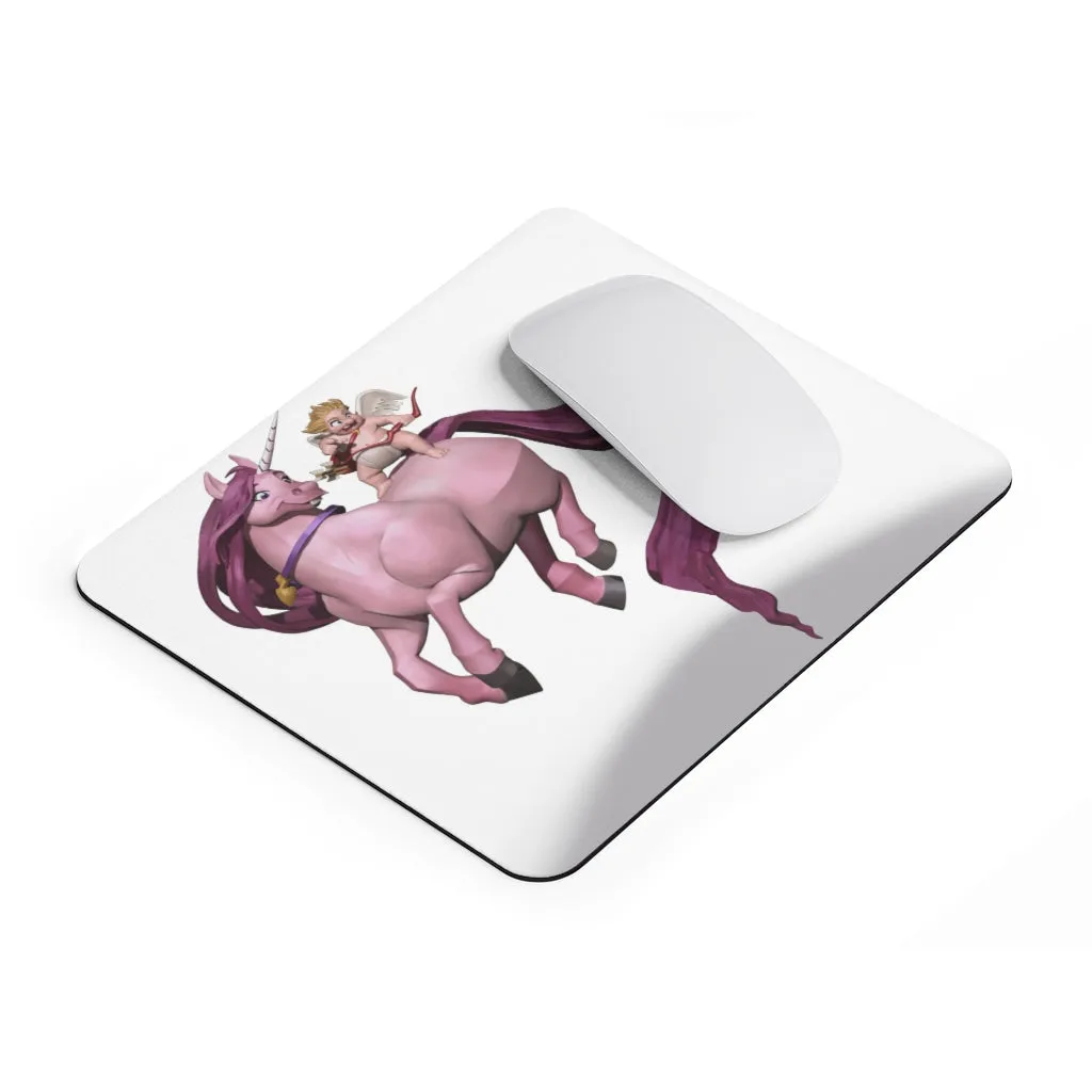 Cupid Baby and Horse Mousepad