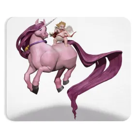 Cupid Baby and Horse Mousepad