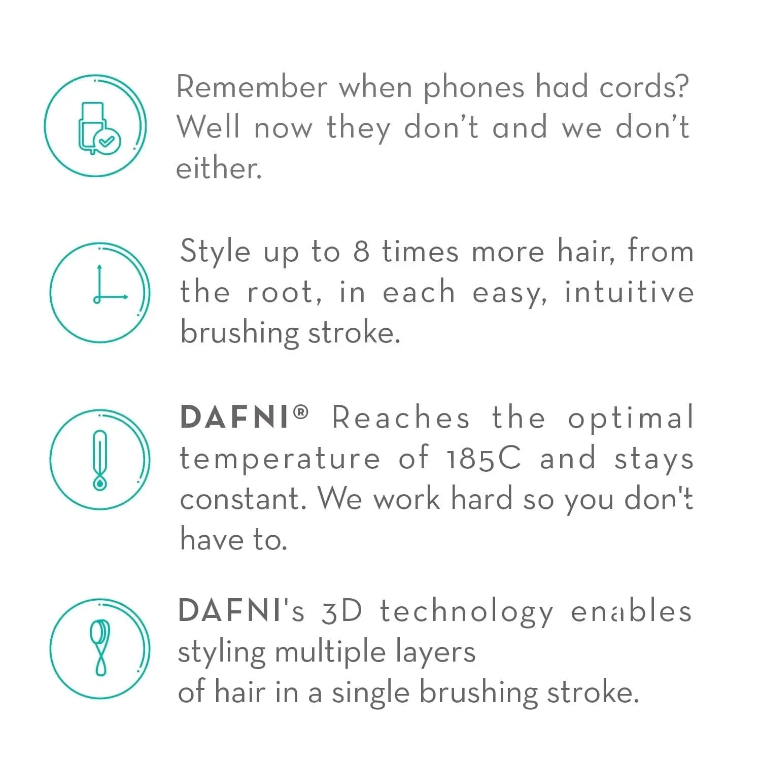 DAFNI allure™ Cordless Straightening Brush