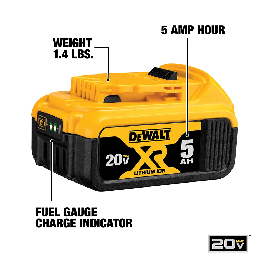 DeWALT DCB205C 20V MAX 5.0AH Lithium-Ion Battery Starter Kit