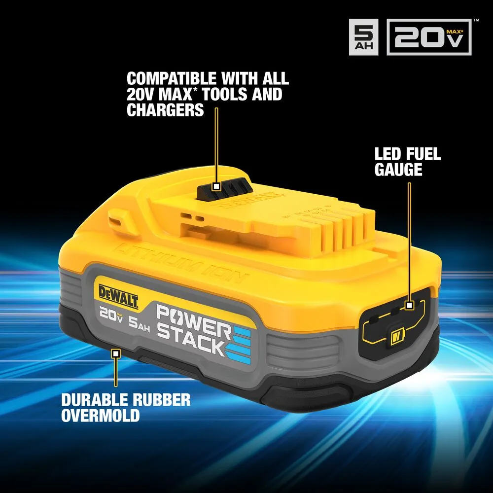 DeWALT DCBP520-2 20V MAX POWERSTACK 5 AH Battery - 2 PK