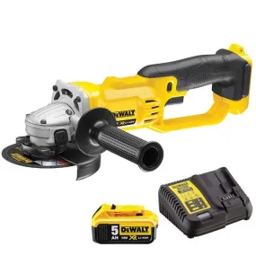 Dewalt DCG412N 18V Cordless Grinder Body   1 x 5.0Ah Battery & Charger